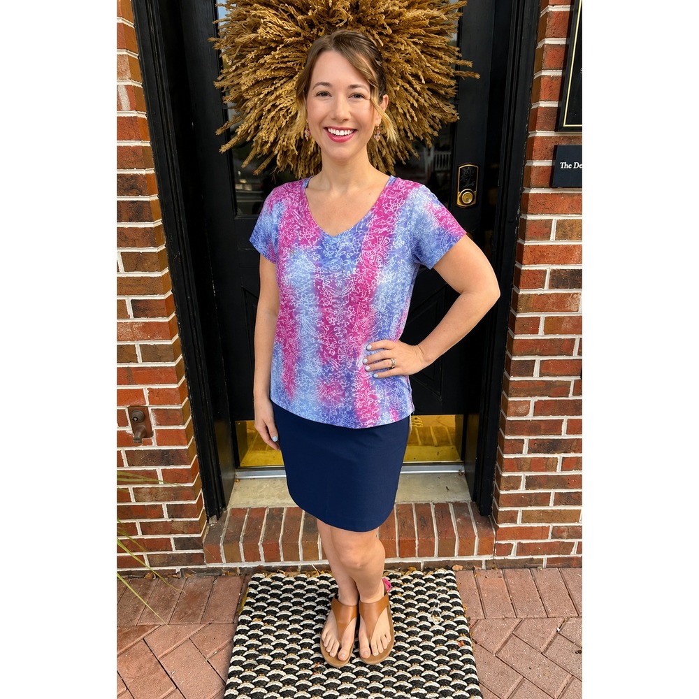 Fresh Produce T-Shirt Sz M Tie Dye Boho Print 100% Cotton USA Made 90s Tropical